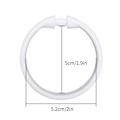 Miniatyrbild 4 av 5: Top-Spring 12-pack Duschdraperiringar i Plast, O-ringar, Krokar, Hängare, Badgardinsögla, Glid, Badrum, Dusch, Fönsterstång, Vit