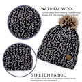 Miniatyrbillede 3 af 5: Beanies, Vinterhat til Kvinder med Kant, Varme Skihatte blue
