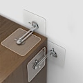Miniatyrbillede 3 af 4: 6 stk. møbelvægsanker, ingen boring, vægmontering, anti-tip møbler med kit, fastgørelsesudstyr, fiksér hylden til væggen for at forhindre møbler i at falde
