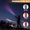 Miniatyrbilde 3 av 5: LED Lommelykt, USB Oppladbar LED Lommelykt, Lett Nødlykt 1200mAh, 4 Lysmoduser
