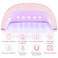 Miniatyrbilde 2 av 5: LED UV Neglelakk Lampe, 48W Profesjonell Manikyr og Pedikyr med Auto Sensor, 3 Timere 30s/60s/90s, Tørker for All Neglelakk, Rosa…