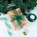 Miniatyrbild 4 av 6: Transparent band, 40 mm x 48 yards, dubbelsidig transparent chiffongband för presentinslagning, julbröllopsfestceremonidekorationer Green