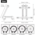 Miniatyrbillede 2 af 6: Cykelstativ baghjulsstativ udstillingsstativ aluminium foldbart cykelstativ