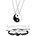 Miniatyrbilde 1 av 5: Matchende Vennskaps-Halskjeder og Armbånd for 2 Bestevenner BFF Par Bursdag Julegaver, Yin og Yang Halskjede