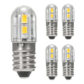 Miniatyrbillede 3 af 5: 2 stk. E10 6V LED-pære med 2835 skruebase 4 SMD-chips gul opgradering til forlygter lommelygte