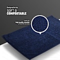 Miniatyrbillede 3 af 5: Skridsikker bademåtte - Blød og komfortabel mikrofibermåtte med maskinvaskbart design - Vandabsorberende og hurtigtørrende (50x80cm) dark blue