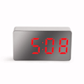 Miniatyrbild 3 av 5: Väckarklocka LED Spegel Digital Väckarklocka Snooze Bordsklocka Väckning Tyst Kalender Dimbar Elektronisk Skrivbordsklocka Heminredningsklocka