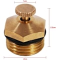 Miniatyrbild 4 av 5: Justerbart 1/2-tums Centrifugal Vattenfördelande Sprutmunstycke i Mässing, Dimspredare Mikro Jet Jordbruksspruta för Gräsmatta Trädgårdsbevattning