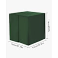 Pikkukuva 2 / 5: 1000L IBC-säiliön suojus, 420D vesisäiliön suojus, UV-suojattu säiliön suojus, IBC-säiliön suojus vetoketjulla, 120 x 100 x 116 cm (vihreä) Green