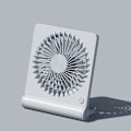 Miniatyrbillede 1 af 5: USB-blæser, stærk vind, ultra støjsvag lille bordblæser 220° vipbar foldbar 3 hastigheder justerbar USB-C ledningsført personlig blæser til skrivebord White