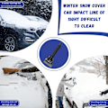 Miniatyrbilde 4 av 5: 2-pakks Bilskrape uten riper, Skrap is, snø og frost fra frontruter med skumhåndtak og sidevinduer enkelt, Bilskrape is