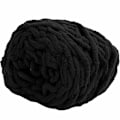 Miniatyrbild 5 av 5: Tjock Häklygarn Mjuk Isremsa Häklygarn Chunky Vävd Filtgarn för Väva Filt Tofflor (Svart) black