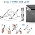 Miniatyrbillede 3 af 5: Laptop Stand, Tablet Stand, 6 Vinkel Justerbar Aluminium Ergonomisk Foldbar Bærbar Bordstander.