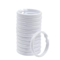 Miniatyrbild 1 av 5: Top-Spring 12-pack Duschdraperiringar i Plast, O-ringar, Krokar, Hängare, Badgardinsögla, Glid, Badrum, Dusch, Fönsterstång, Vit