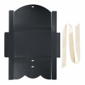 Miniatyrbild 5 av 5: 10 st presentförpackning, rektangulär presentask i kartong 26 * 17,5 * 3 cm med lock & dekorativt satinband, texturerad presentask, svart