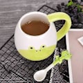 Miniatyrbillede 5 af 5: Sjove frø krus, søde kaffekrus, keramiske frø krus med