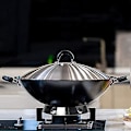 Miniatyrbillede 3 af 4: Wokstativ i rustfrit stål, rund type, grydestativ, grydering, suppegrydestativ, egnet til alle wokpander