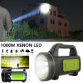 Miniatyrbild 3 av 5: Ultraljusstark LED-ficklampa USB-laddningsbar 135000 lumen 6000mah med sidoljus Hög effekt Vattentät ficklampa för nödsituationer Vandring Camping Jakt