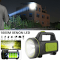 Miniatyrbillede 3 af 5: Ultra kraftig LED-lommelygte USB genopladelig 135000 lumen 6000mah med sidelys Høj effekt Vandtæt lommelygte til nødsituationer Vandreture Camping Jagt