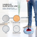 Pikkukuva 5 / 5: Spin Mop -varapää, 3 kpl Moppipään vaihto, konepestävä, helppo vaihtaa ja syväpuhdistus, sininen blue
