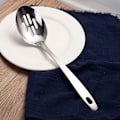 Miniatyrbild 4 av 4: Slev med slits, rostfritt stål, matlagningsslev, köksslev, 12,8 tum/32,5 cm