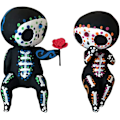 Miniatyrbillede 1 af 4: Kraniumfigurer, smukke harpikshåndværk  Statueindretning, harpiks skeletparfigur bordpynt til mors dag og valentinsdag boligindretning