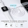 Miniatyrbilde 3 av 5: Apple Watch-lader, magnetisk ladestasjon, bærbar hurtiglader med 1M USB-kabel, for Watch Series 10/9/8/7/6/5/4/3/2/1/Ultra/SE Ultra
