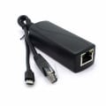 Pikkukuva 2 / 4: 2-pakkaisen Gigabit PoE -jakajan, 48 V - 5 V 2,4 A:n mikro-USB-Ethernet-sovitin, toimii Raspberry Pi 3B+:n, IP-kameran ja muiden kanssa