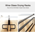 Miniatyrbilde 4 av 5: 2-pakks VinGlassholder Stativ Henger Under Skap VinGlass Stativ Ingen Boring Henger Champagne Goblets Oppbevaring Organizer, Svart