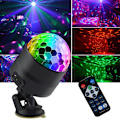 Miniatyrbilde 1 av 6: Diskokule Lys Partylys dj Diskolys, led Mini Farger Scenelys Lydaktivert Automatisk, Juledekorasjonslys Gratulerer med dagen-gave