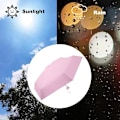 Pikkukuva 2 / 4: Taitettava matkavarjo, pieni ja kompakti sateenvarjo auringolta ja tuulelta, UV-sateenvarjo vetoketjullisella kotelolla naisille ja tytöille Pink
