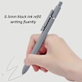Miniatyrbillede 4 af 5: 5 stk. 0,5 mm japansk sort blækpen med fin spids, glatte skrivepenne med silikonegreb, high-end serie metalclips, indtrækkelige penne (5 stk. Morandi-farve)