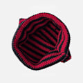 Miniatyrbillede 2 af 5: Katte Beanie Hæklet Hatte med Ører Strikket Stribet Vinter Varmt Elastisk Kasket, Sort og Rød Black and Red