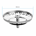 Miniatyrbillede 3 af 5: Pieces Køkkenvask Si i Rustfrit Stål Filter Dobbelt Lag Vaskprop Afløbssi Til Dit Køkken Badeværelse - Diameter 84mm