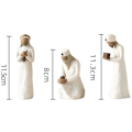 Miniatyrbild 2 av 2: 3-pack Willow Tree Nativity Figur Staty Handmålad Dekoration Julgåva Juldekoration Ornament