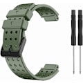 Miniatyrbillede 1 af 4: Army Grøn Rem til Garmin Approach S20/S5/S6, Blød Silikonerem, Kompatibel med Garmin Forerunner 220/230/235/620/630/735XT/235lite
