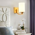 Miniatyrbillede 4 af 5: Hvid Glas Metal Væglampe, Moderne Væglampe Geometriske Væglamper til Stue Soveværelse Seng Side Korridor E27 Væg Wash Lamper
