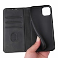 Miniatyrbild 2 av 5: iPhone 11 Fodral Premium PU Läder Plånboksfodral med Korthållare Ställ Inbyggd Magnetisk Stängning Flip Folio Telefonskal för iPhone 11 - Svart