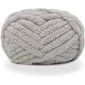 Miniatyrbild 1 av 4: Tjock stickad chenillegarn för handgjorda filtar, supersoft stort jumbo filtgarn Light Gray