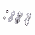Miniatyrbillede 3 af 5: 10 stk. M3 Duplex Clips Wire Rope Clips Rustfrit Stål Duplex Klemme 2-Post Wire Rope Clip Kabelklemme Sejlklemme