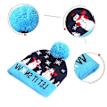 Miniatyrbillede 3 af 5: LED Julehat, Unisex Lysende Julehat Strikket Hue, til Julegave til Børn eller Voksne