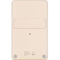 Miniatyrbilde 4 av 5: Beige lomme- og skrivebordskalkulator med lys LCD-skjerm og bærbar skrivebordskalkulator med dobbel strømforsyning White