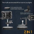 Miniatyrbilde 3 av 5: 2 stk. Magnetisk Base LED Lys Bar Monteringsbraketter, Monteringsbrakett Sugekoppholder for LED Arbeidslys Kjørelys