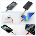 Pikkukuva 5 / 5: iPhone-latauskaapeli, Lightning-kaapeli 3 kpl 2M iPhone-laturi punottu, yhteensopiva iPhone 12/11/Pro/Xs Max/X/8/7/Plus/6S/6/SE/5S iPadin ja muiden kanssa