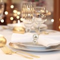 Miniatyrbild 3 av 5: Servettringar Set om 12 Pärlservettringar Guldservettringar Bordsdekorationer för Bröllopsfest Familjesammankomst Bordsdekorationer