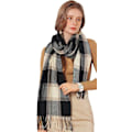 Miniatyrbillede 4 af 6: Vinter Tartan Tørklæde til Kvinder, Cashmere-lignende Tørklæder, Lange Varme Slå-om, Pashmina Kvast-sjal, Stola, Valentinsdagsgaver, Tørklæder, Julegave Blue Gray