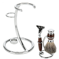 Miniatyrbillede 1 af 5: Barberskraber og børsteholder, barberknivholder, barberknivholder i rustfrit stål, til opbevaring af barberskraber og barberbørste