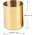 Miniatyrbillede 2 af 4: Guld Farvet Penneholder i Rustfrit Stål til Hjemmekontoret, Multifunktionel Penneholder, Mini Dekorativ Vase Green
