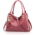 Miniatyrbillede 1 af 5: Hobos og skuldertasker til kvinder Modehåndtasker Stor Tote Bag Dame skuldertaske Leather Pink