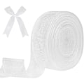 Miniatyrbild 1 av 6: Transparent band, 40 mm x 45 meter, dubbelsidig transparent chiffongband för presentinslagning, julbröllopsfestceremonidekorationer White